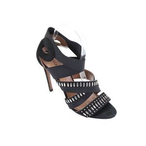 Alaia Womens Suede Studded STrappy Elastic Stiletto Heels Black Size EUR 7.5